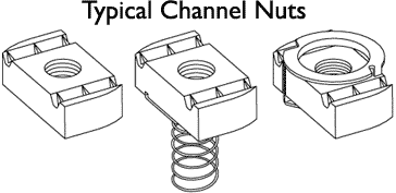 Typical Channel Nuts
